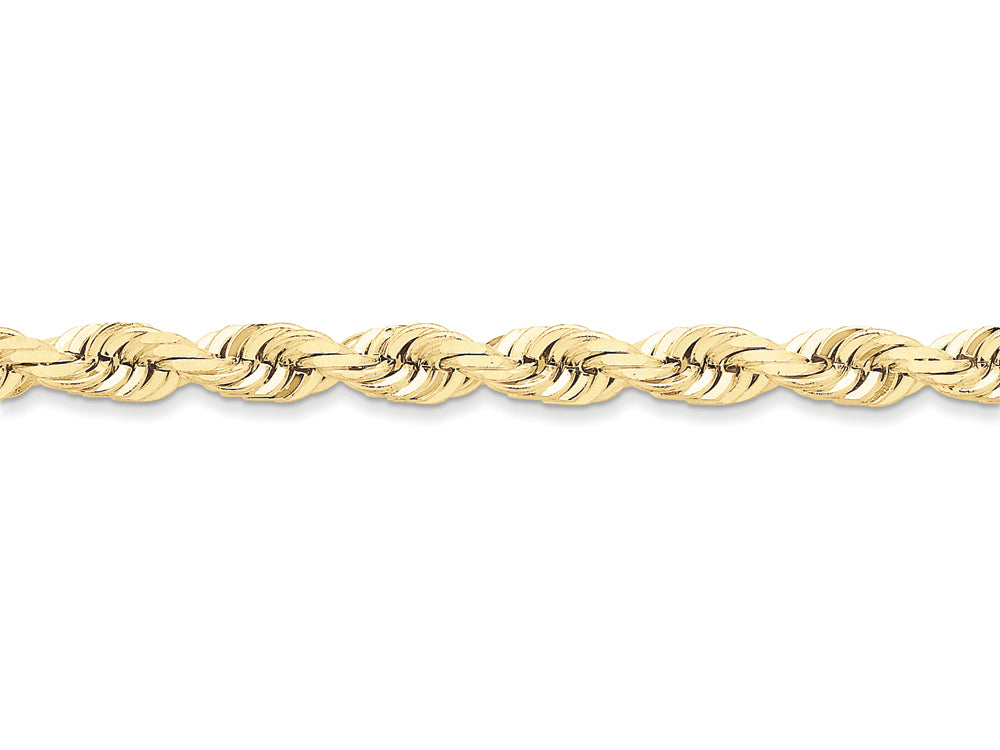 FJC Finejewelers 24 Inch 10k 7mm Handmade bright-cut Rope Chain Necklace
