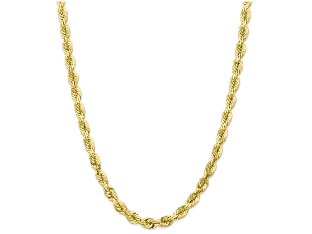 FJC Finejewelers 9 Inch 10k 7mm Handmade bright-cut Rope Chain Ankle Bracelet (Smaller Ankles)