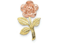 FJC Finejewelers 10k Two-tone Gold Mini Pink Rose Charm with Hidden Bail