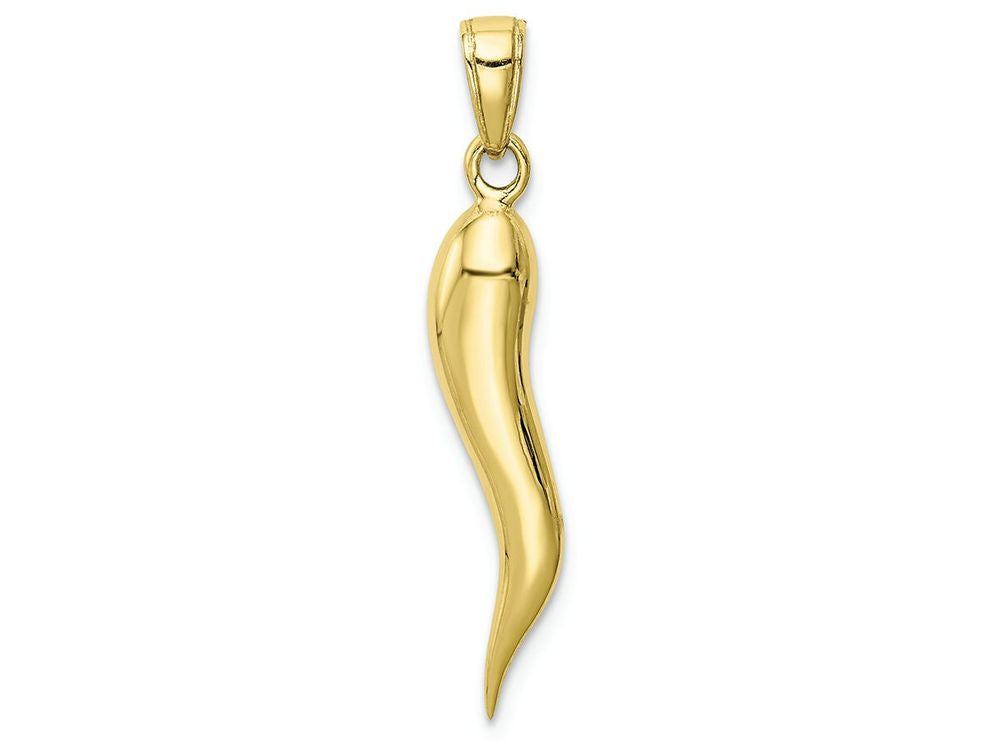 FJC Finejewelers 10k Yellow Gold Large Italian Horn Charm