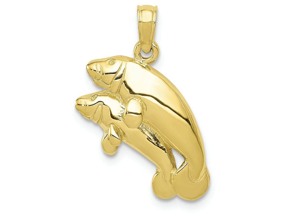 FJC Finejewelers 10k Yellow Gold Double Manatee Charm