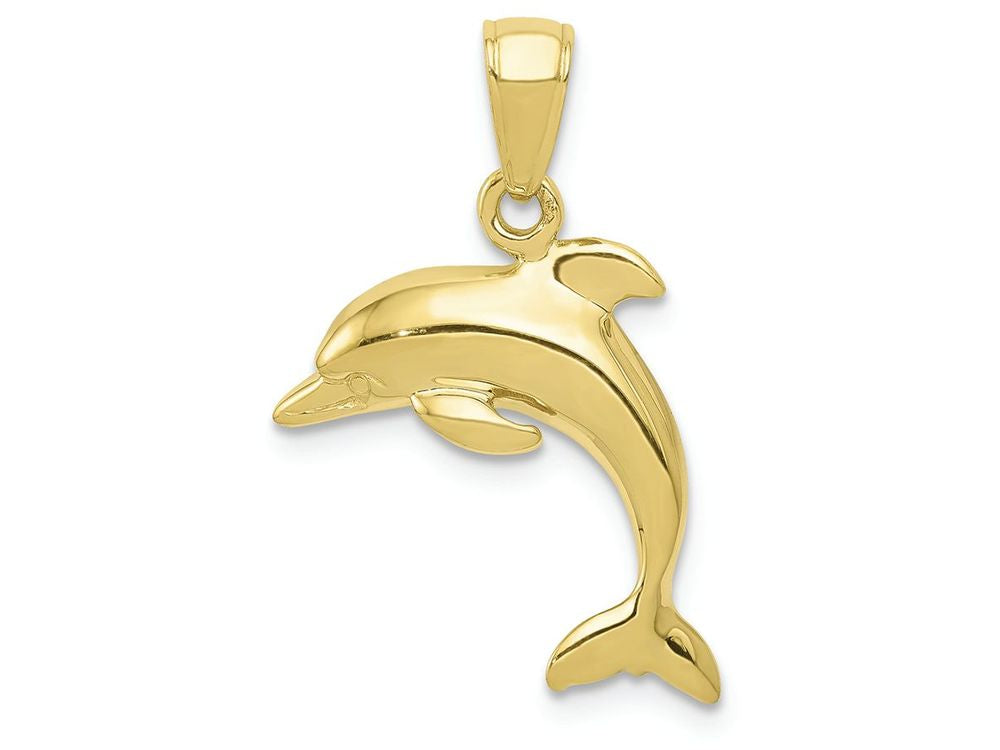 FJC Finejewelers 10k Yellow Gold Dolphin Jumping Charm