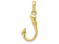 FJC Finejewelers 10k Yellow Gold 3d Fish Hook Charm