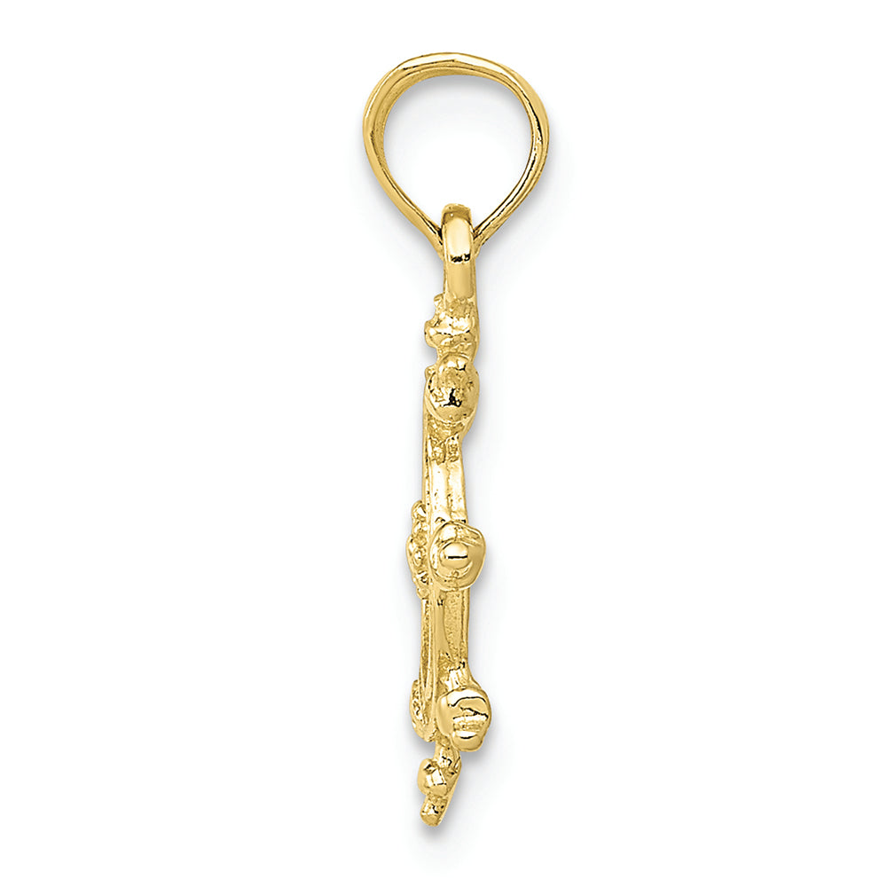 FJC Finejewelers 10k Yellow Gold Ship Wheel Charm