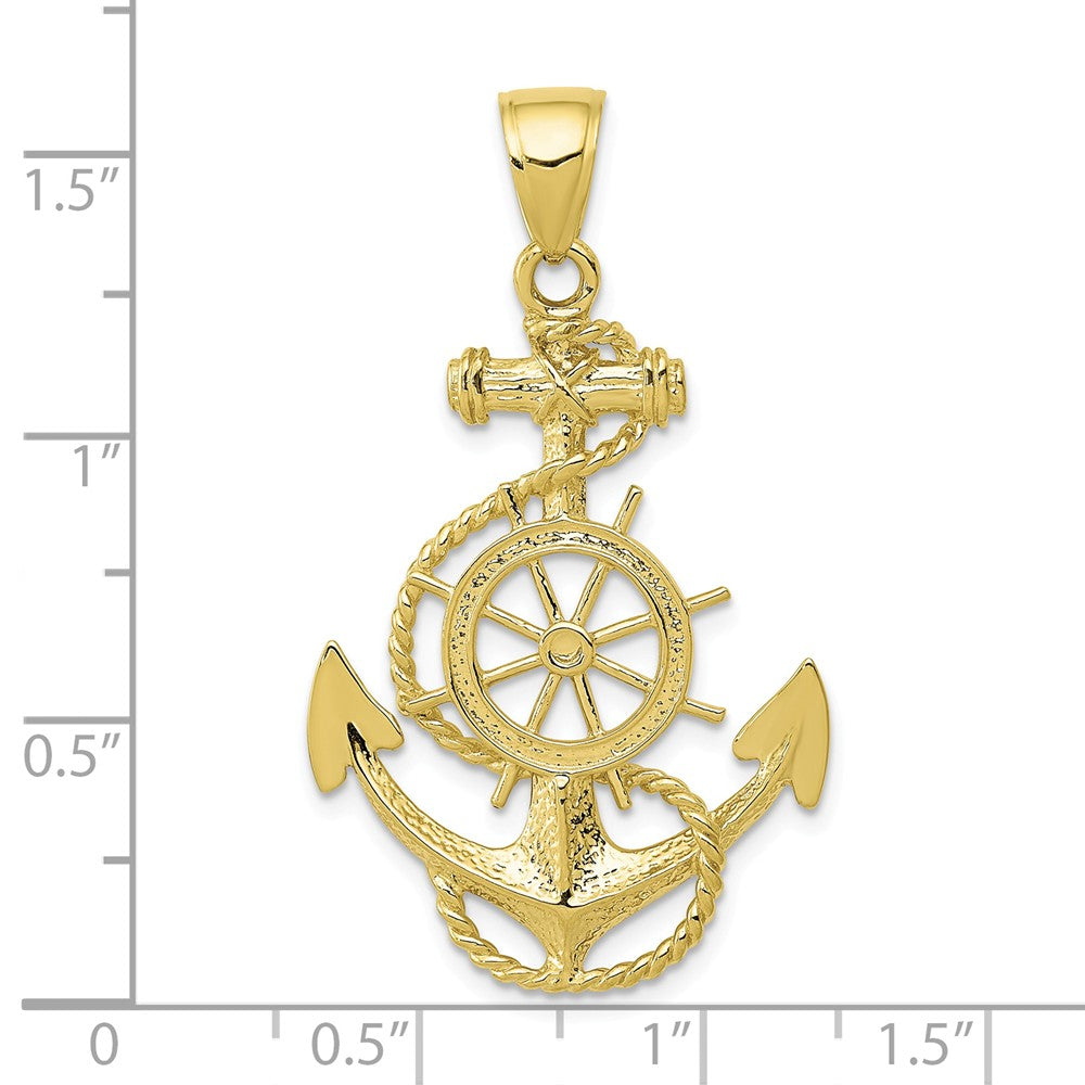 FJC Finejewelers 10k Yellow Gold Large Anchor Wwithheel Charm