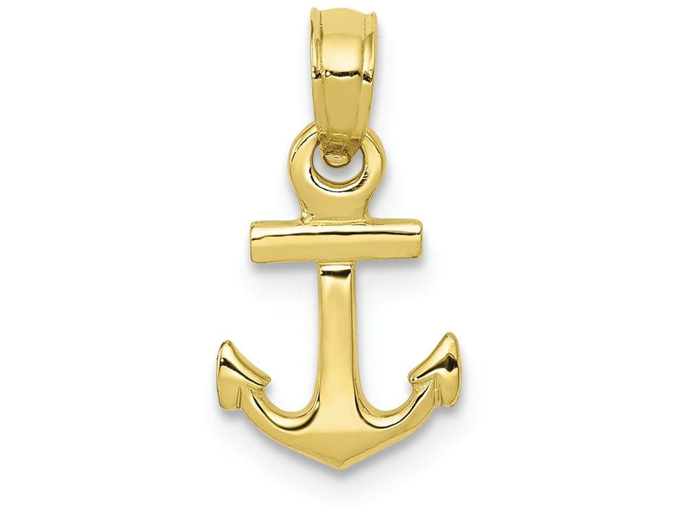 FJC Finejewelers 10k Yellow Gold Mini Anchor Charm