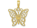 FJC Finejewelers 10k Yellow Gold Butterfly with Filigree Wings Charm