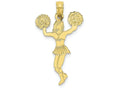 FJC Finejewelers 10k Yellow Gold Cheerleader with Pom-poms Charm