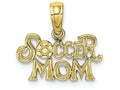 FJC Finejewelers 10k Yellow Gold Soccer Mom with Soccer Ball Charm