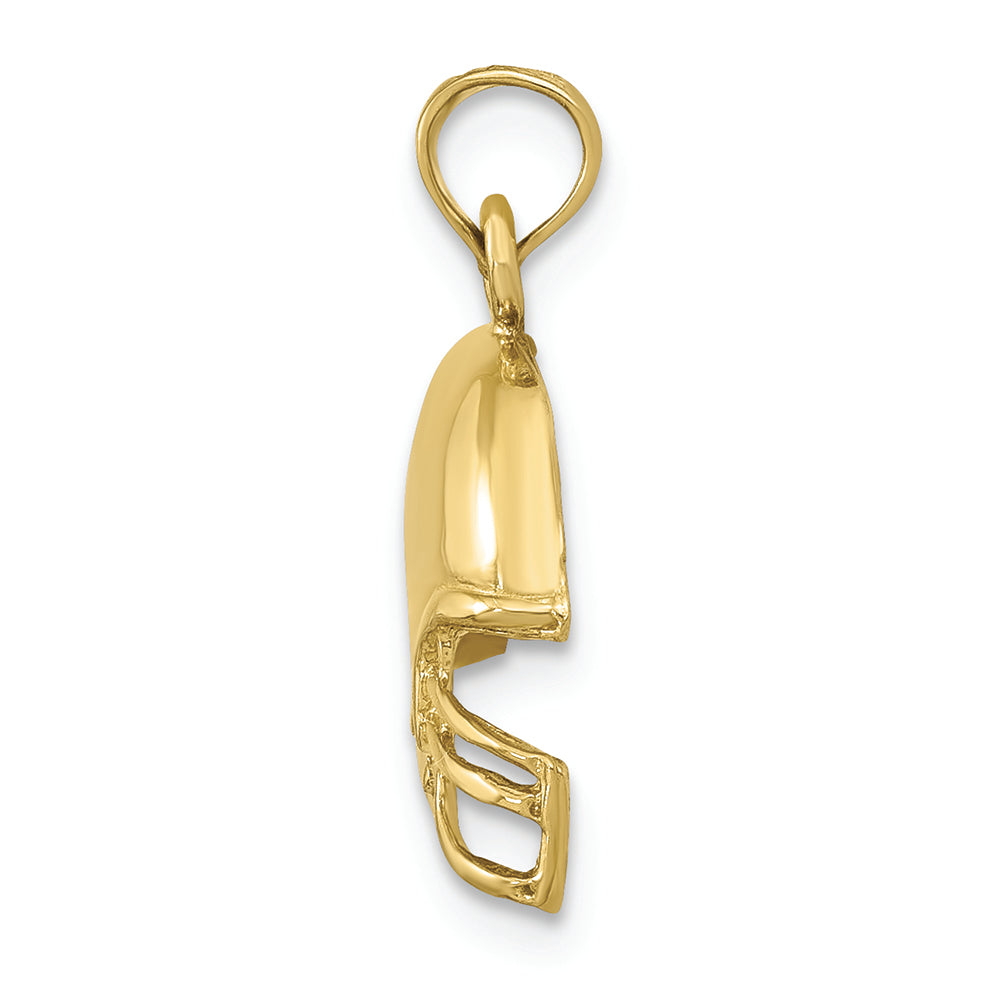 FJC Finejewelers 10k Yellow Gold Football Helmet Charm