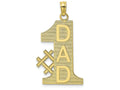 FJC Finejewelers 10k Yellow Gold #1 Dadvertical Solid with Block Letters Charm