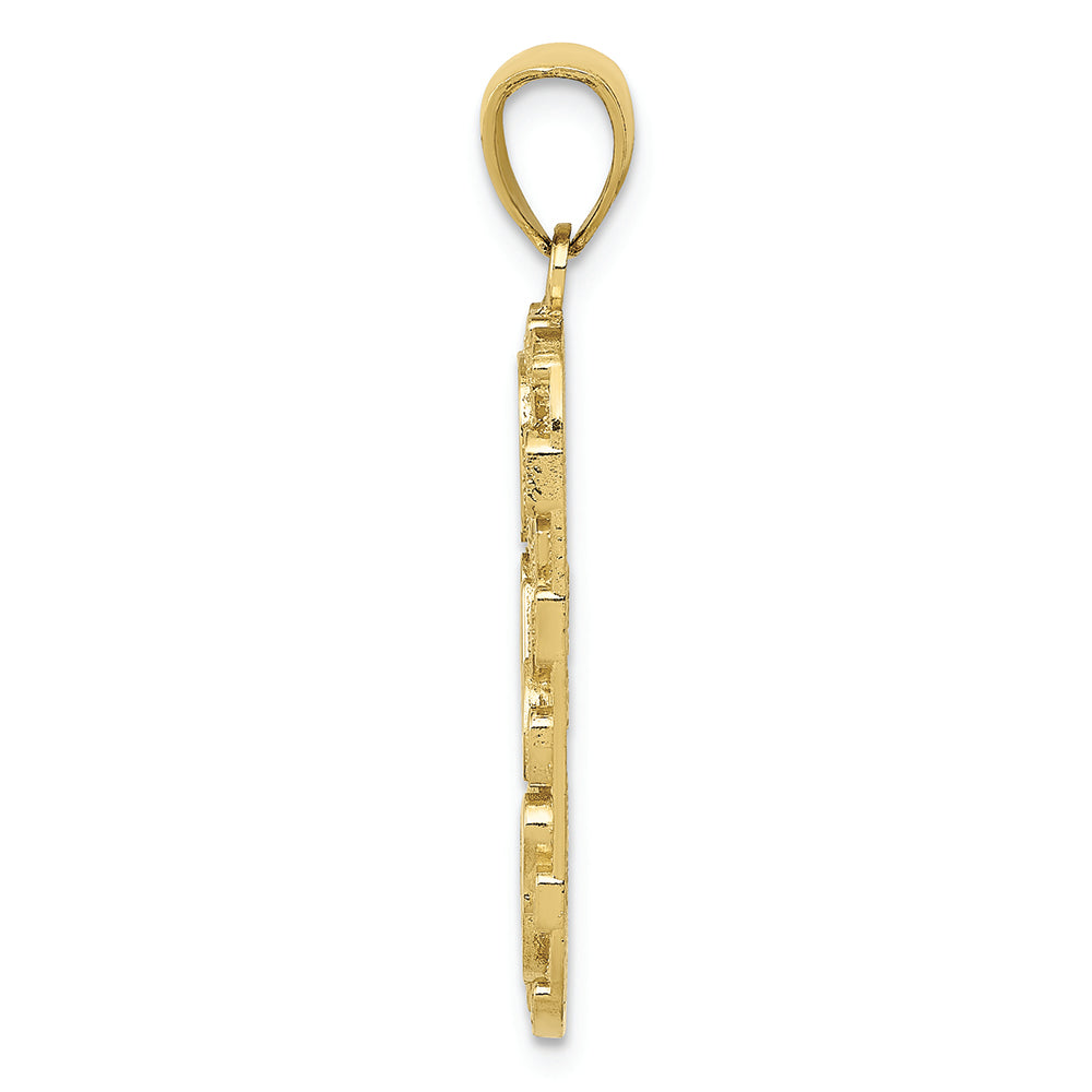 FJC Finejewelers 10k Yellow Gold Nugget Dad Dogtag Charm