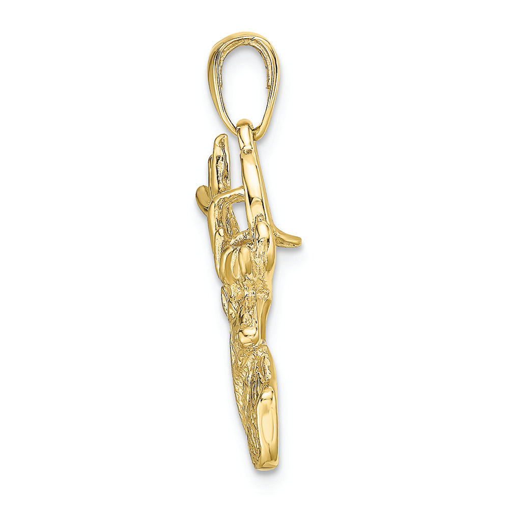 FJC Finejewelers 10k Yellow Gold Polished Deer Head Charm