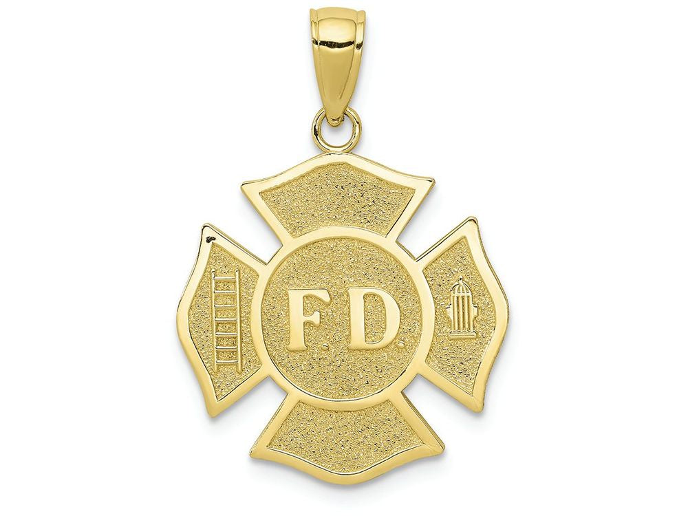 FJC Finejewelers 10k Yellow Gold F.d. Maltese Cross Fire Department Charm