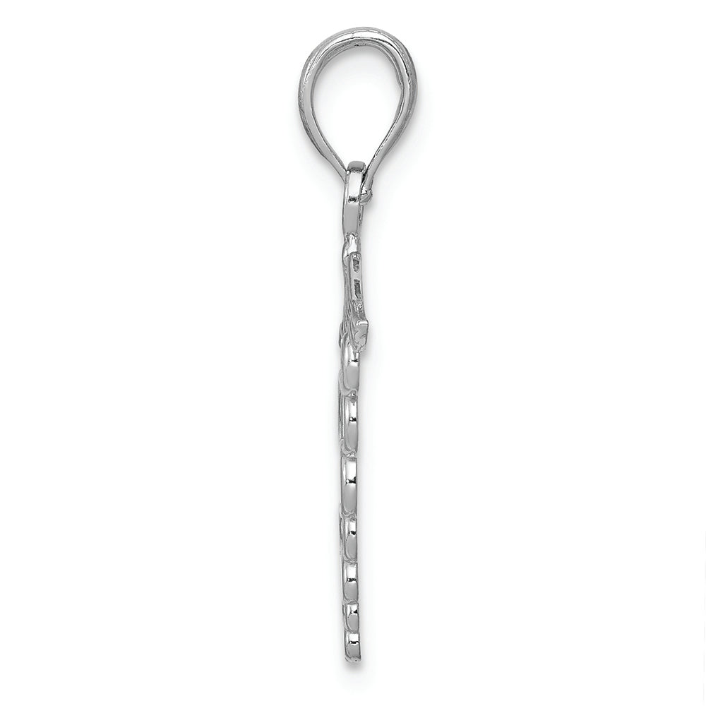 FJC Finejewelers 10k White Gold Caduceus Charm