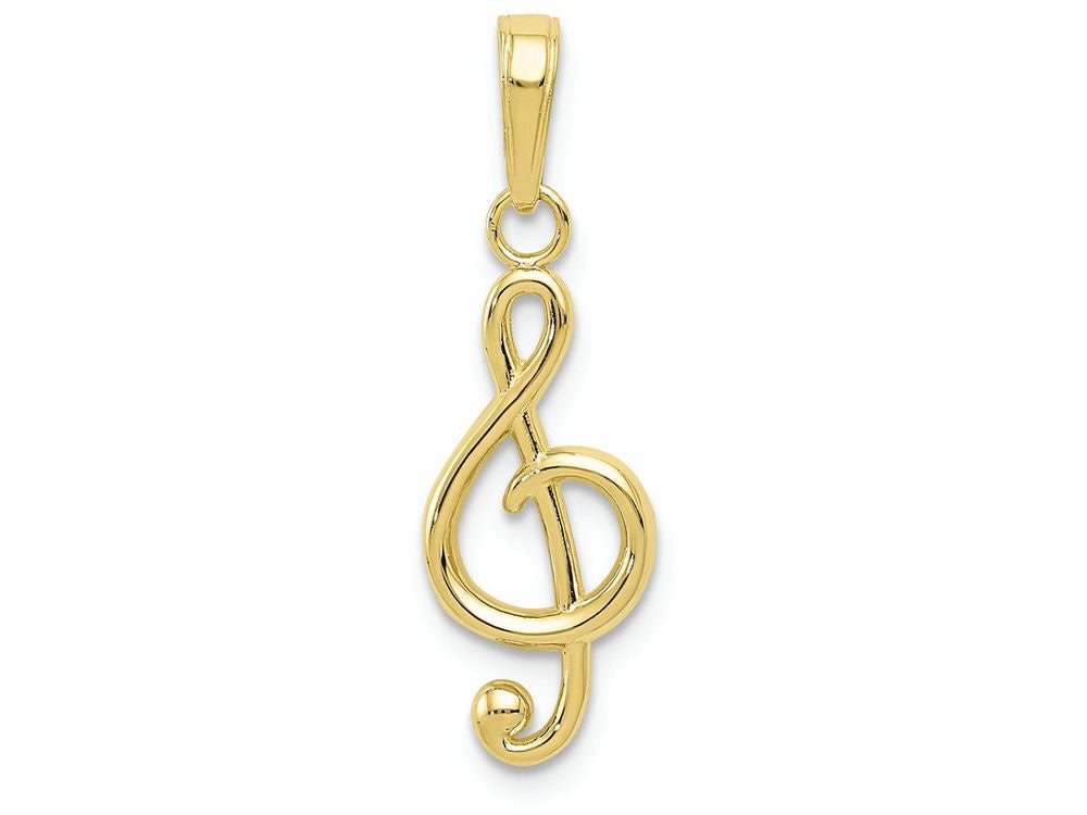 FJC Finejewelers 10k Yellow Gold Treble Clef Note - Music Note Charm
