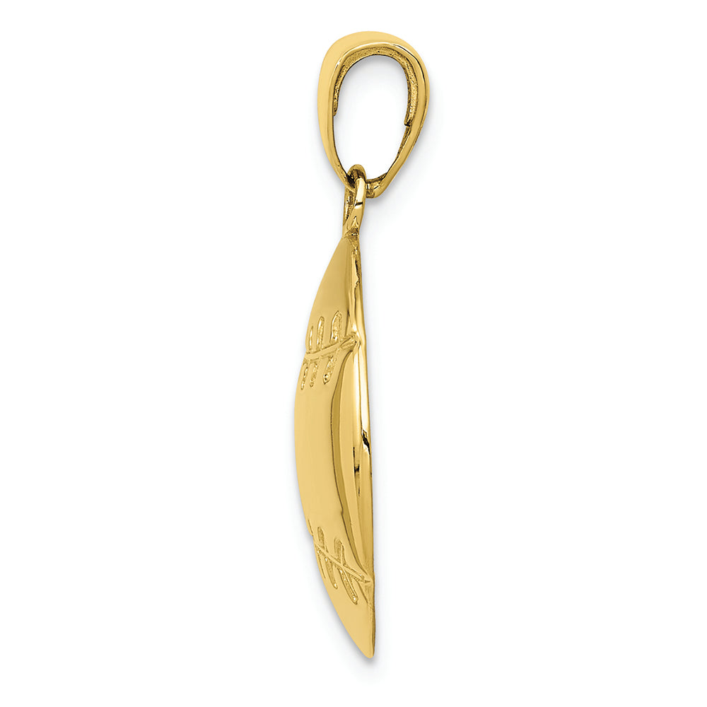 FJC Finejewelers 10k Yellow Gold Bright Cut Baseball Charm