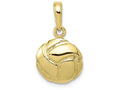 FJC Finejewelers 10k Yellow Gold Solid Satin Bright Cut Volleyball Charm