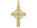 FJC Finejewelers 10k Yellow Gold Bright Cut Celtic Cross Charm