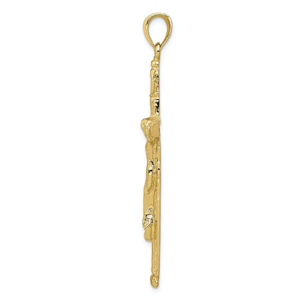 FJC Finejewelers 10k Yellow Gold Large Inri Crucifix Charm