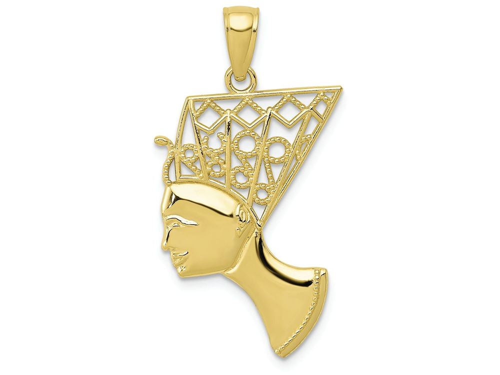 FJC Finejewelers 10k Yellow Gold Nefertiti Profile Charm