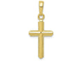 FJC Finejewelers 10k Yellow Gold Cross with Stripped Border Charm