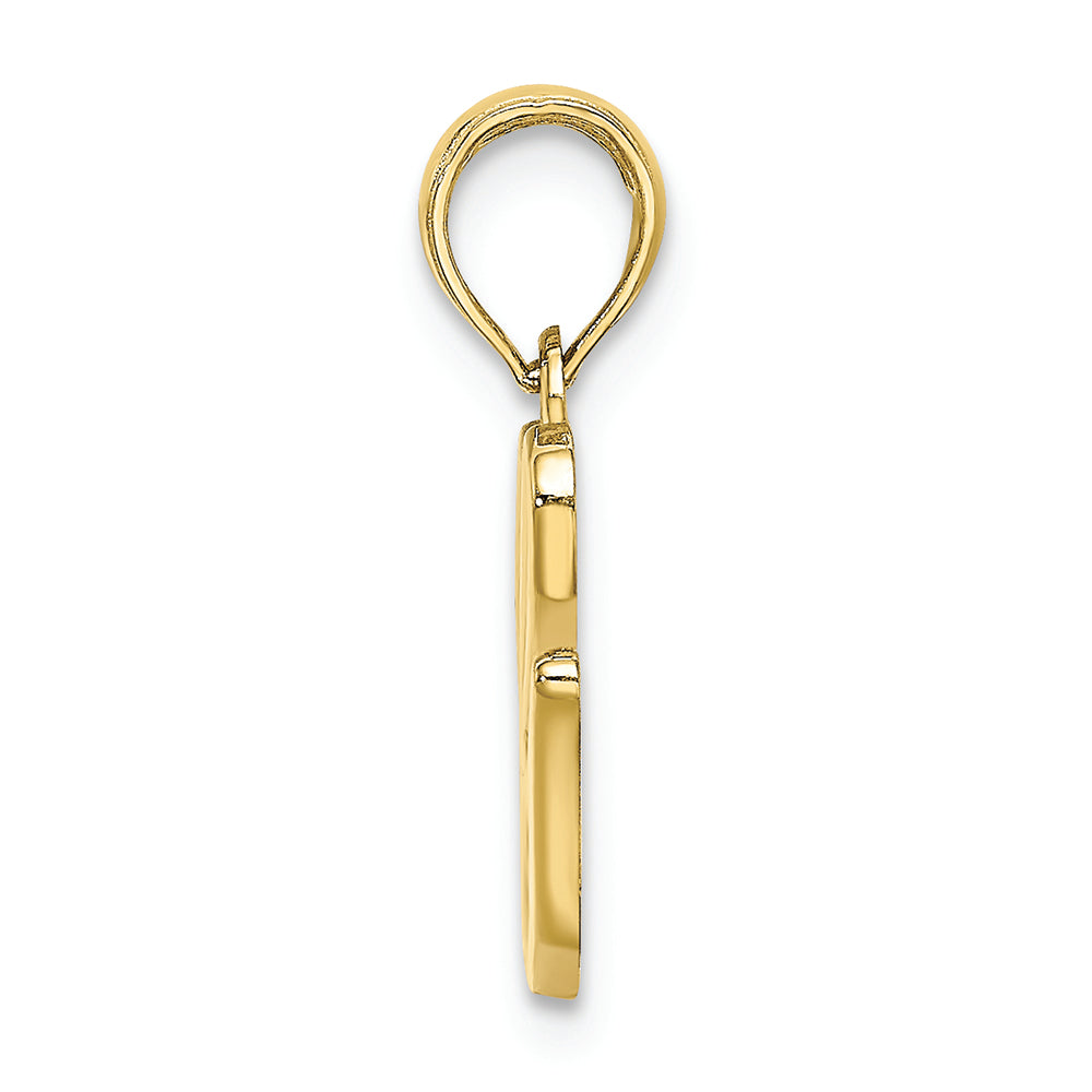 FJC Finejewelers 10k Yellow Gold G Script Initial Charm