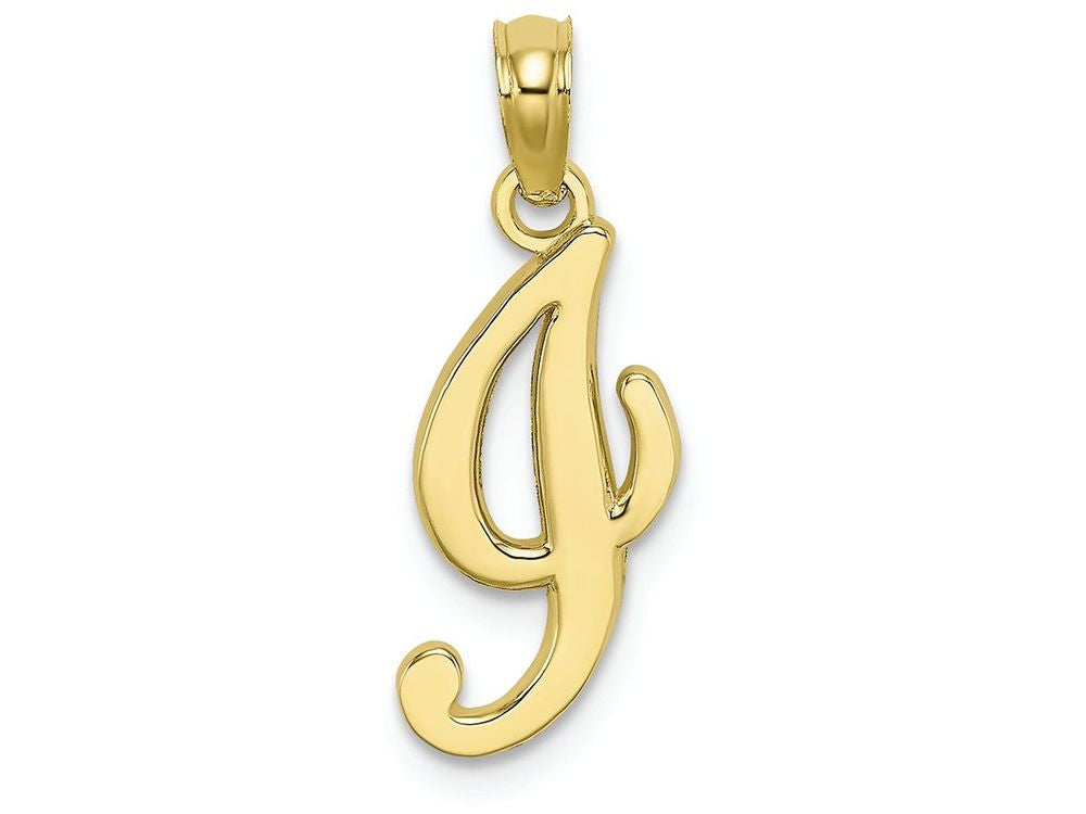 FJC Finejewelers 10k Yellow Gold I Script Initial Charm