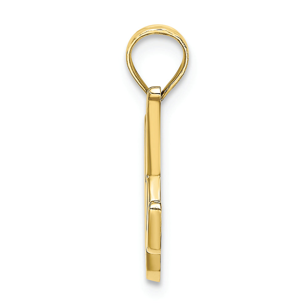 FJC Finejewelers 10k Yellow Gold K Script Initial Charm