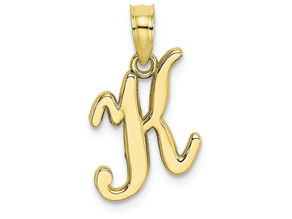 FJC Finejewelers 10k Yellow Gold K Script Initial Charm