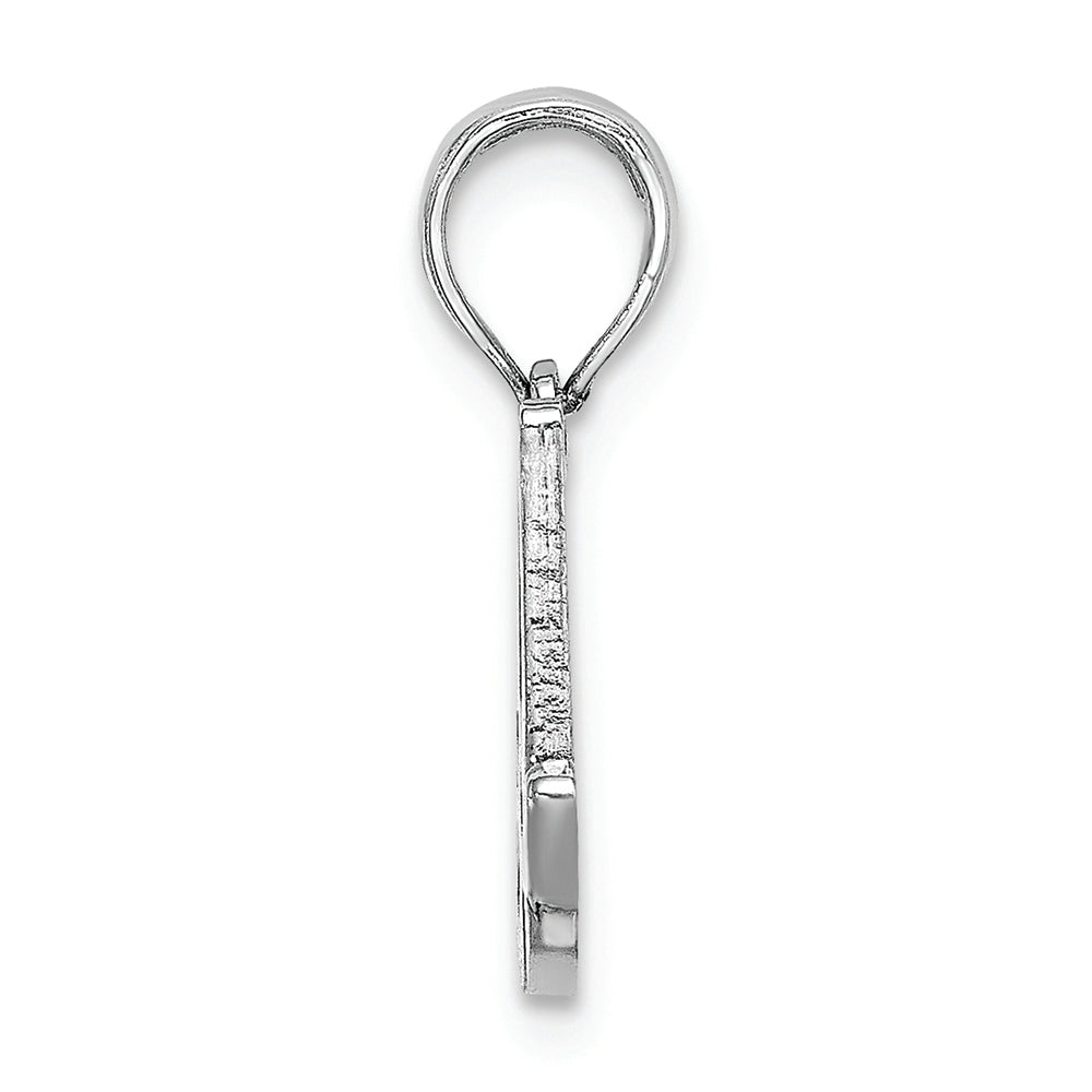 FJC Finejewelers 10k White Gold A Script Initial Charm