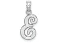 FJC Finejewelers 10k White Gold E Script Initial Charm