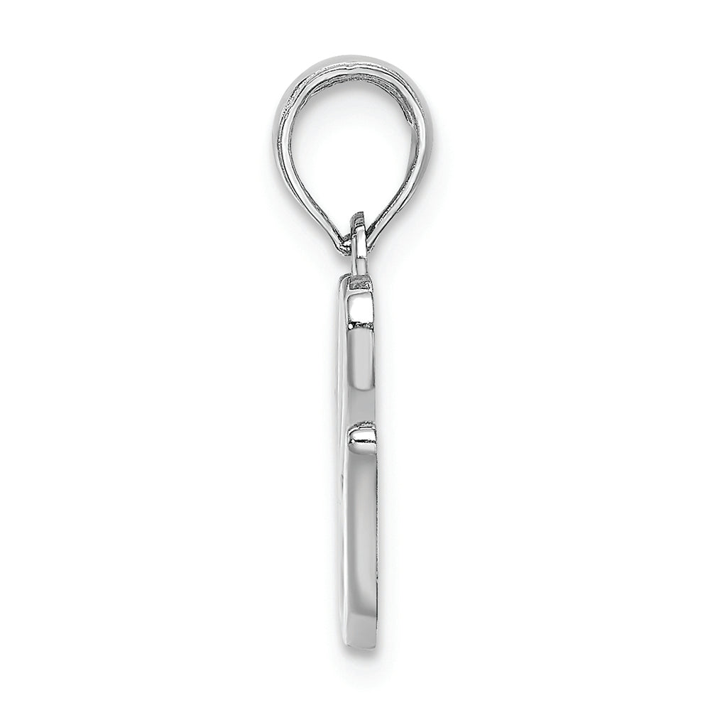 FJC Finejewelers 10k White Gold G Script Initial Charm