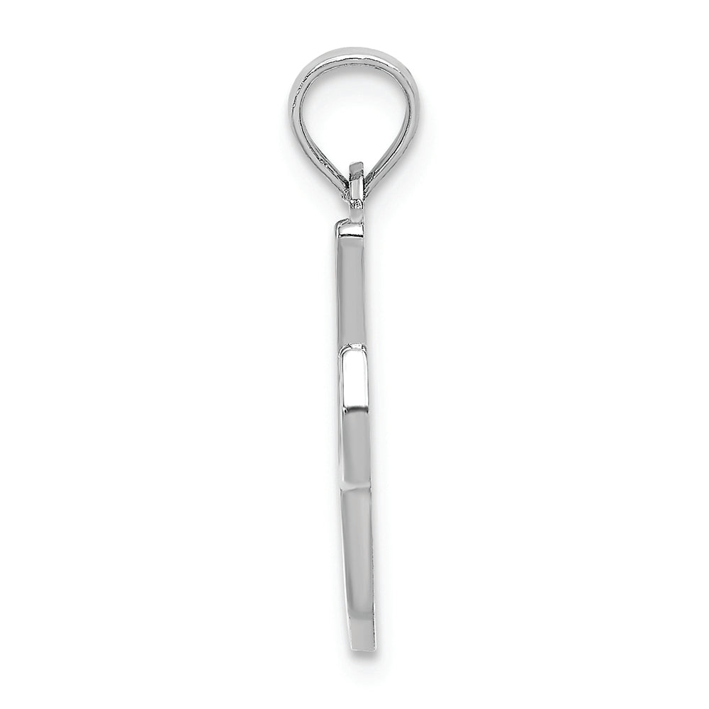 FJC Finejewelers 10k White Gold I Script Initial Charm