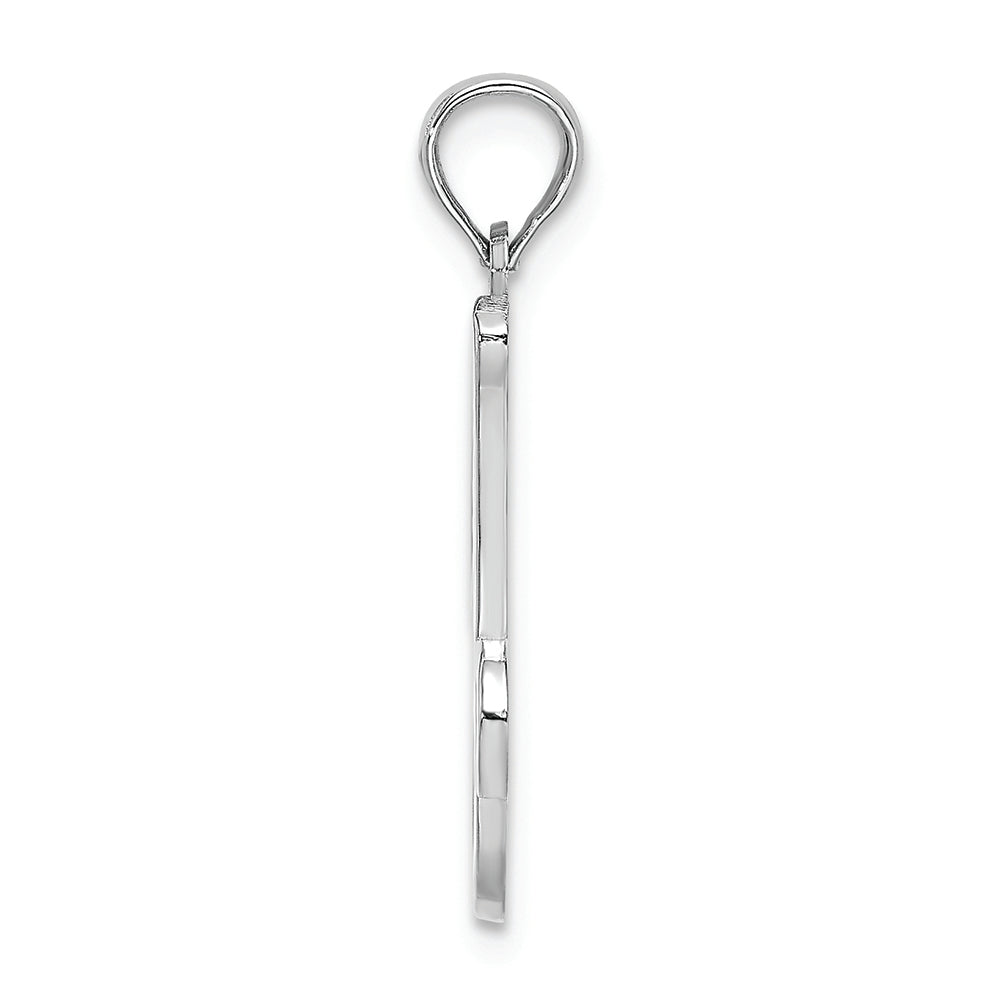 FJC Finejewelers 10k White Gold J Script Initial Charm