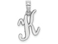 FJC Finejewelers 10k White Gold K Script Initial Charm