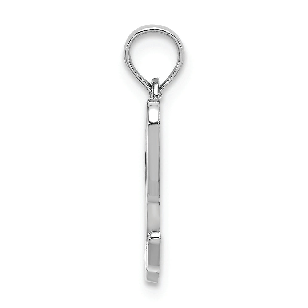 FJC Finejewelers 10k White Gold L Script Initial Charm