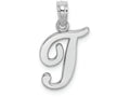 FJC Finejewelers 10k White Gold T Script Initial Charm