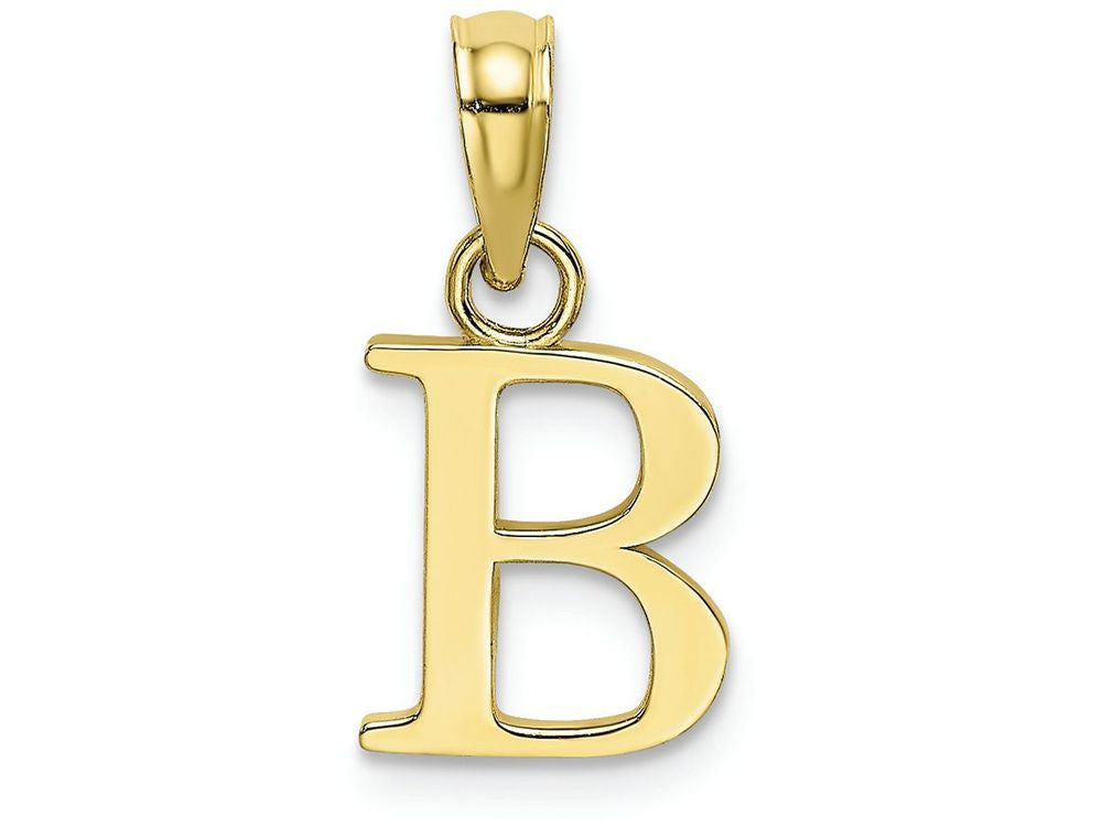 FJC Finejewelers 10k Yellow Gold B Block Initial Charm