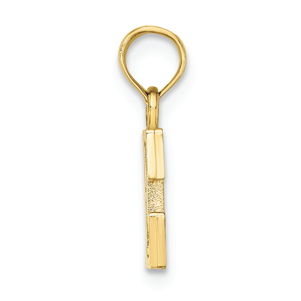 FJC Finejewelers 10k Yellow Gold E Block Initial Charm