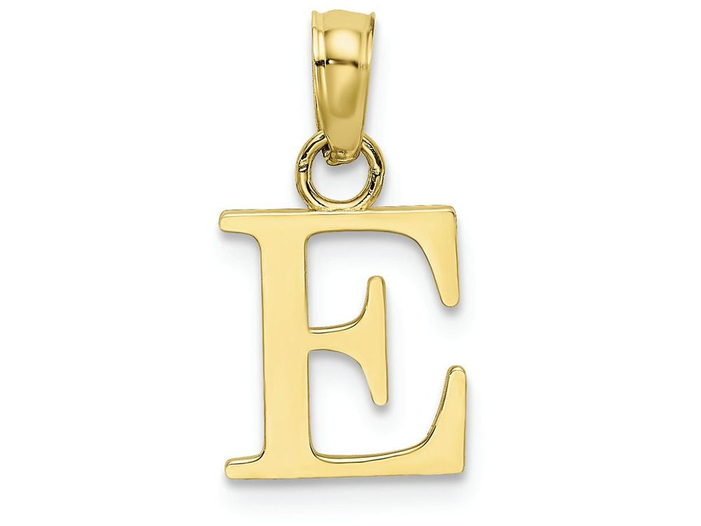 FJC Finejewelers 10k Yellow Gold E Block Initial Charm