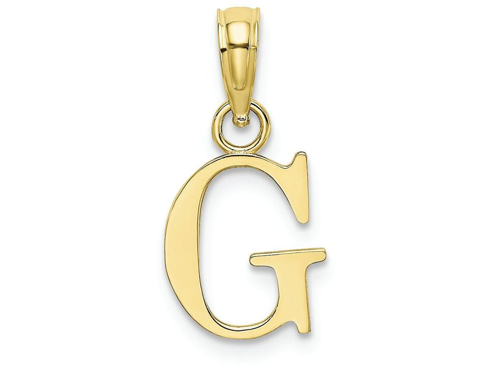 FJC Finejewelers 10k Yellow Gold G Block Initial Charm