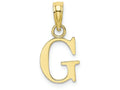 FJC Finejewelers 10k Yellow Gold G Block Initial Charm