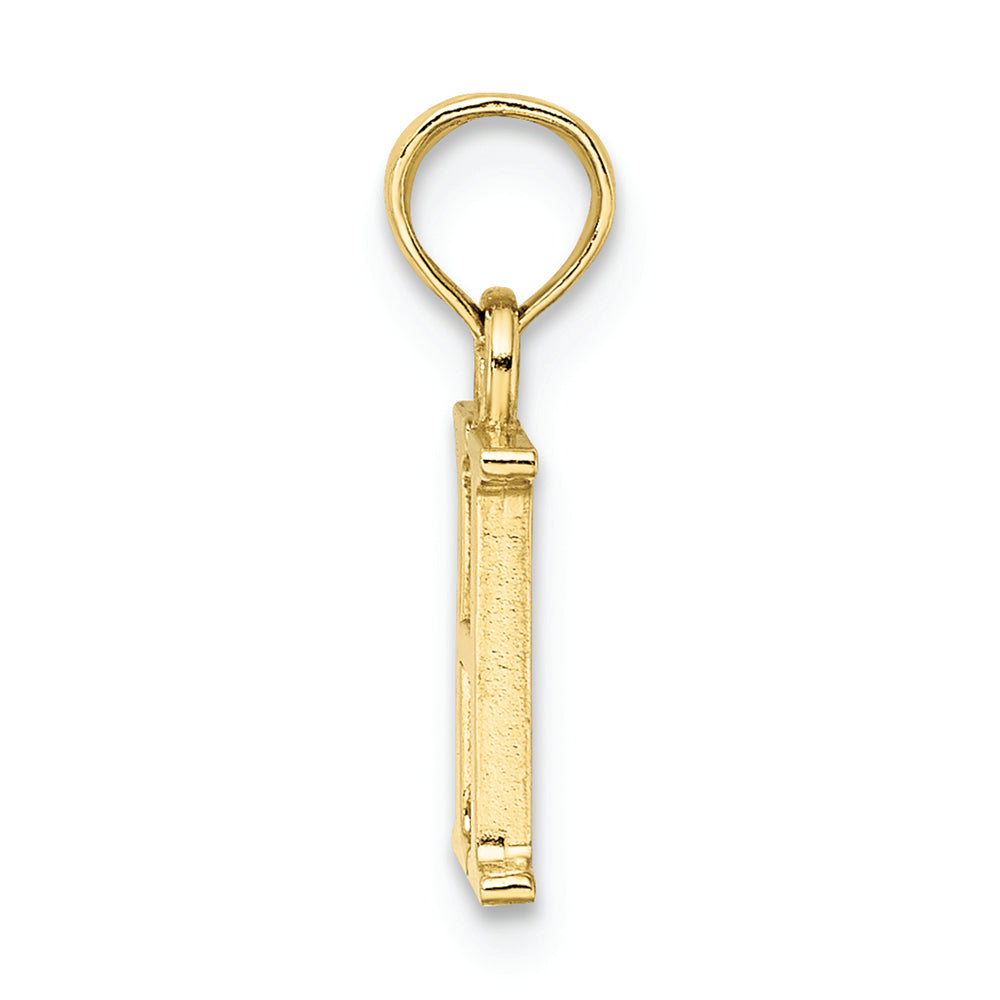 FJC Finejewelers 10k Yellow Gold H Block Initial Charm