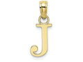 FJC Finejewelers 10k Yellow Gold J Block Initial Charm