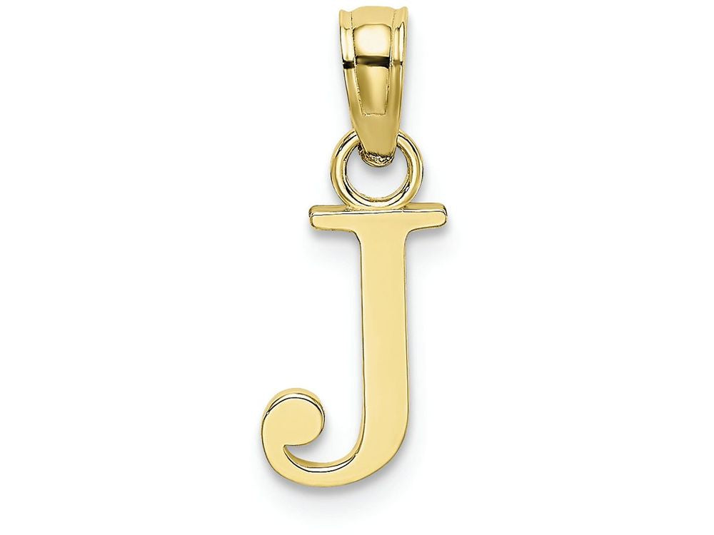 FJC Finejewelers 10k Yellow Gold J Block Initial Charm