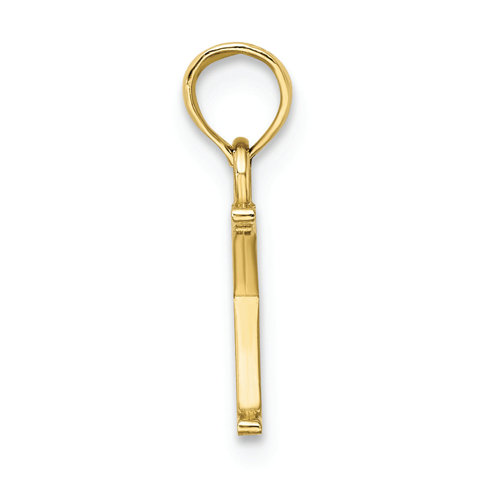 FJC Finejewelers 10k Yellow Gold K Block Initial Charm