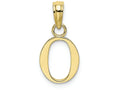 FJC Finejewelers 10k Yellow Gold O Block Initial Charm