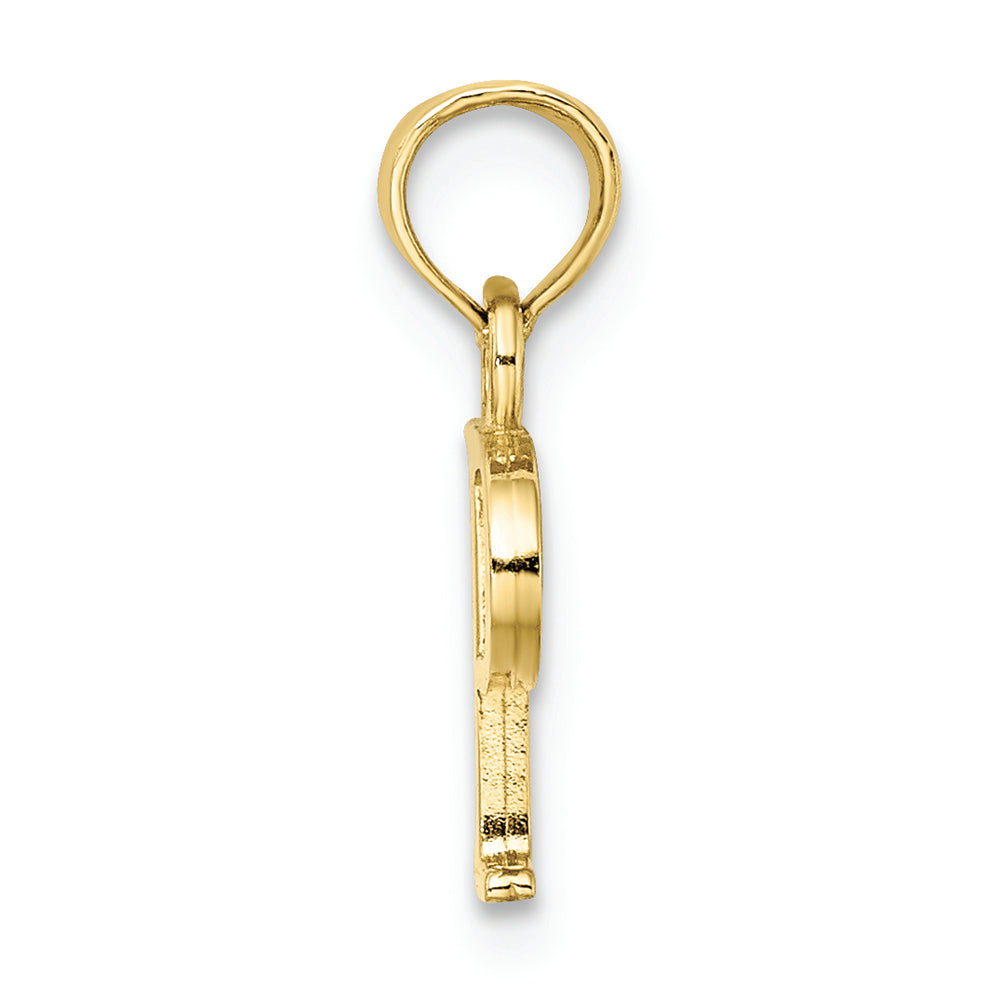 FJC Finejewelers 10k Yellow Gold P Block Initial Charm