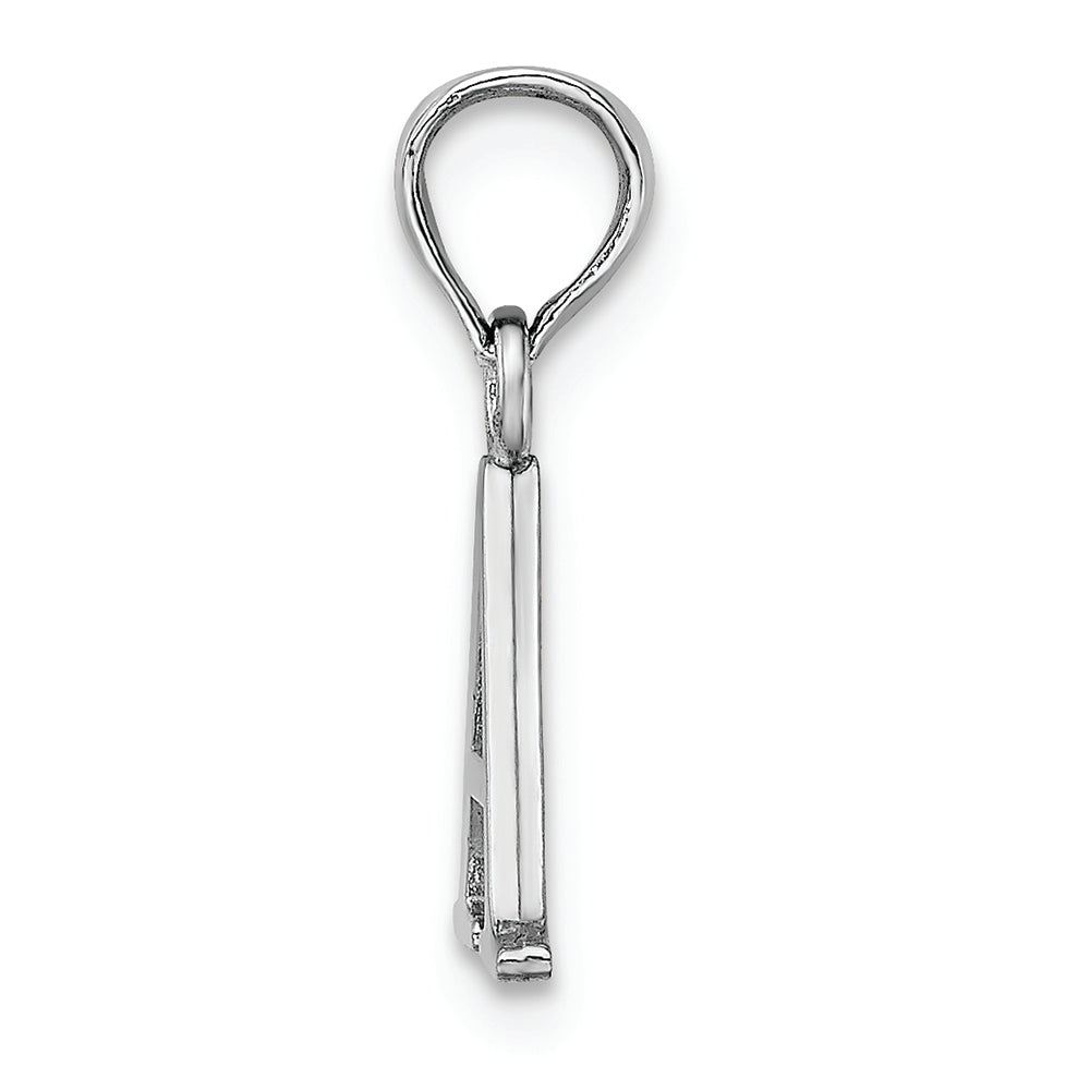 FJC Finejewelers 10k White Gold A Block Initial Charm